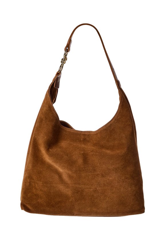 Ophelia27 Suede Tote, Brown