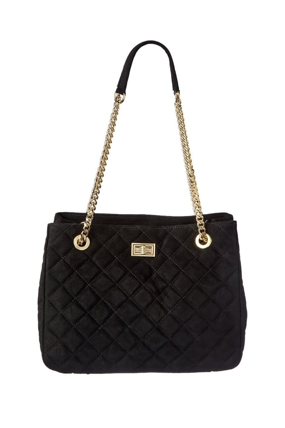 Ravenna Suede Handbag, Black