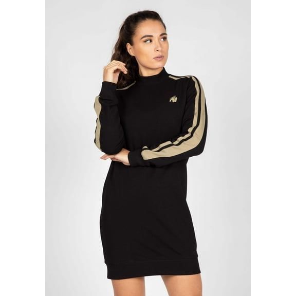 Isabella Sweatshirt Dress - Black