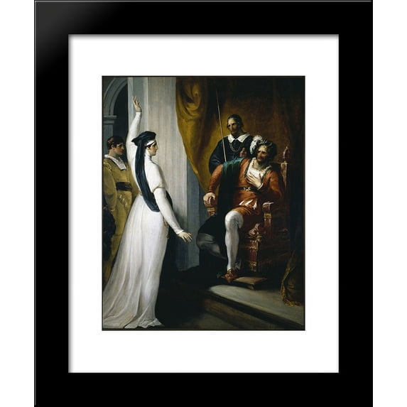 Isabella appealing to Angelo 20x24 Framed Art Print by William Hamilton