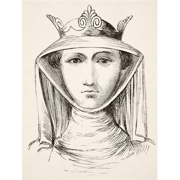 Isabella of France Circa 1295 To 1358 Known As The She-Wolf of France Queen Consort of Edward II of England & Mother Poster Print - Large - 24 x 32