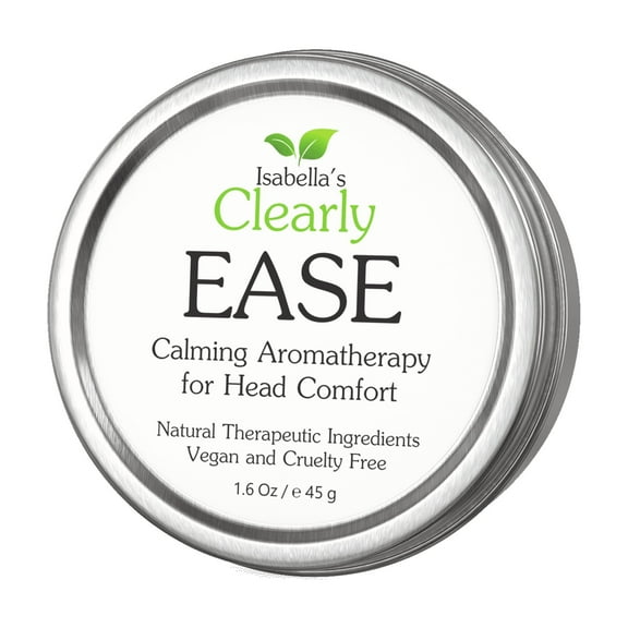 Isabella's Clearly EASE, Calming Aromatherapy for Head Comfort with Coffee, Cinnamon and Chamomile | Therapeutic Essential Oil Blend with Caffeine | Vegan Balm Made in USA