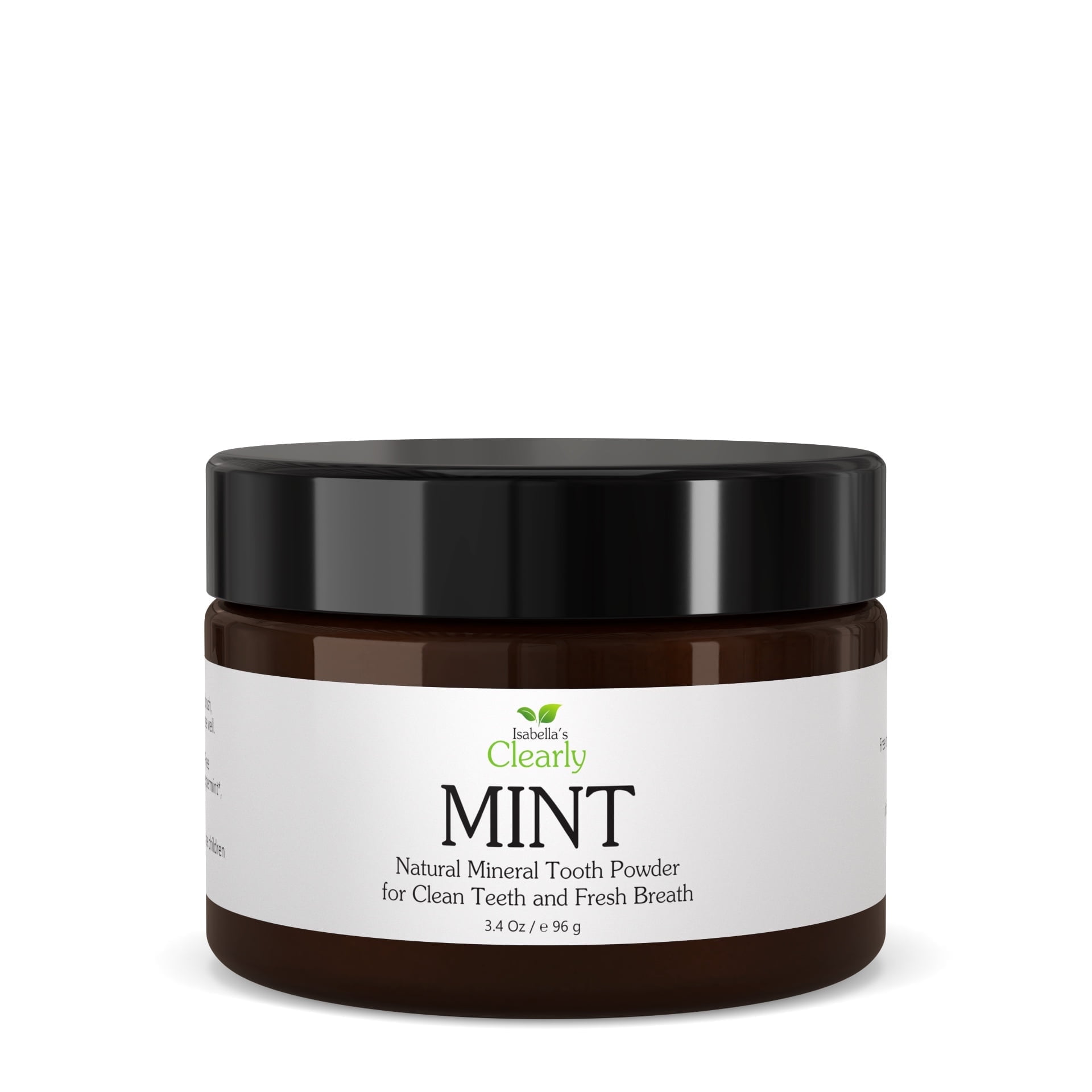 Isabella’s Clearly MINT Natural Fluoride Free Toothpaste Powder | Remineralizing Teeth Whitening Mineral Tooth Powder for Adults, Kids, Sensitive Teeth and Gums | Vegan, Organic Xylitol, Baking Soda