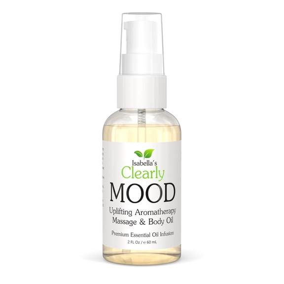 Isabella's Clearly MOOD Aromatherapy Massage and Body Oil, Made in the USA (2 fl oz)