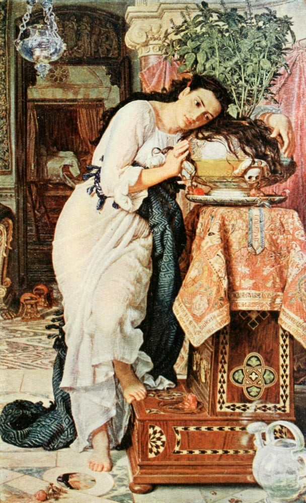 Isabella & the pot of Basil Holman Hunt 1908 Canvas Art - William Holman Hunt (18 x 24)