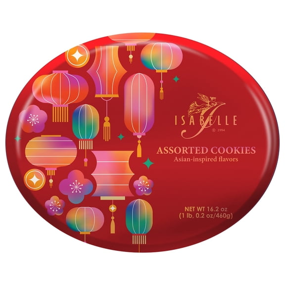 Isabelle Assortment Cookies Tin, 16.2 Ounce