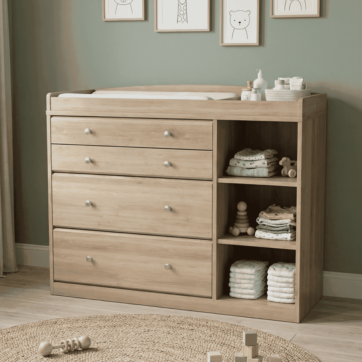 Melidee Baby Dresser with Changing Table Top, 47.2" L x 17.7" D x 36.2 — free download