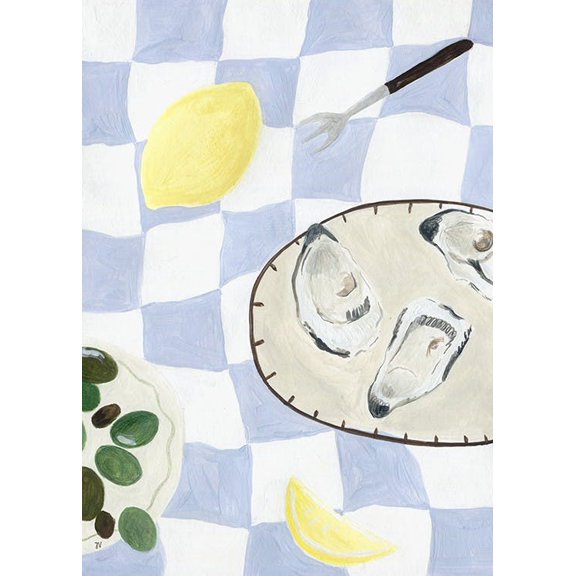 Isabelle Vandeplassche - Oysters And Olives&nbsp; Print Wall Art, Modern Wall Decor For Living Room Bedroom, 16x24 UNFRAMED