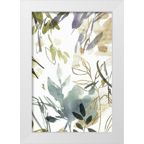Isabelle Z 11x14 White Modern Wood Framed Museum Art Print Titled - Flourishing Green II