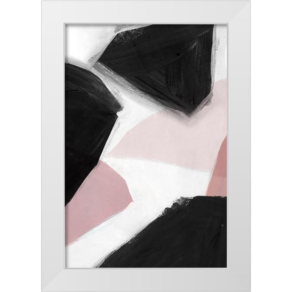 Isabelle Z 11x14 White Modern Wood Framed Museum Art Print Titled - Pink and Black II