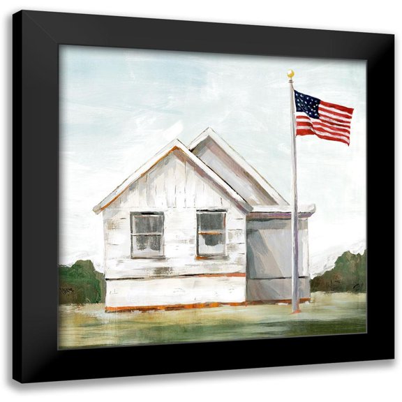 Isabelle Z 12x12 Black Modern Framed Museum Art Print Titled - American Flag