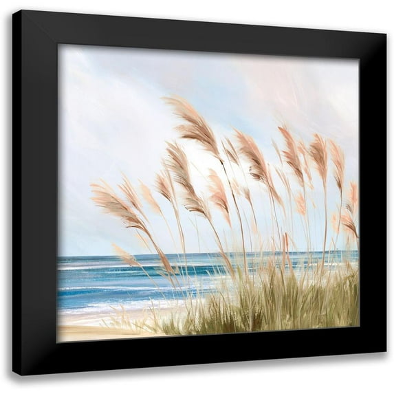 Isabelle Z 12x12 Black Modern Framed Museum Art Print Titled - Beach Pampas