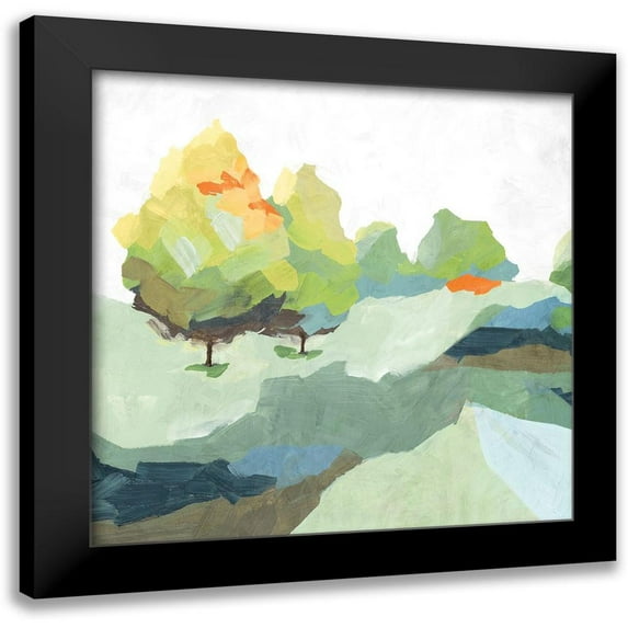 Isabelle Z 12x12 Black Modern Framed Museum Art Print Titled - Blocked II