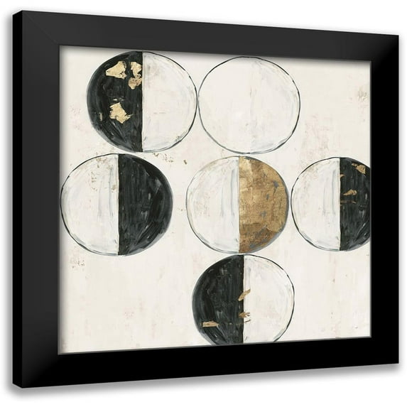 Isabelle Z 12x12 Black Modern Framed Museum Art Print Titled - Golden Circumference