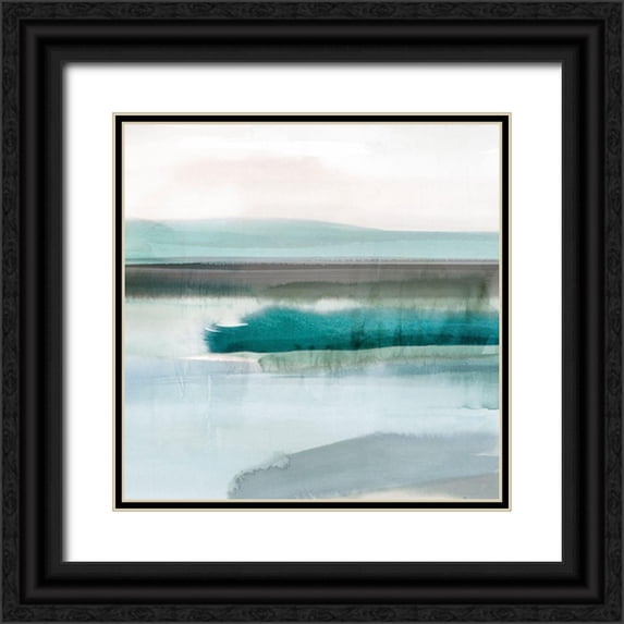 Isabelle Z 12x12 Black Ornate Wood Framed with Double Matting Museum Art Print Titled - Slide Away III