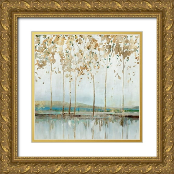 Isabelle Z 12x12 Gold Ornate Wood Framed with Double Matting Museum Art Print Titled - River Breath I