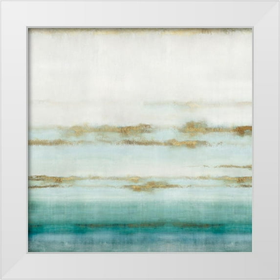 Isabelle Z 12x12 White Modern Wood Framed Museum Art Print Titled - Cerulean Haze II