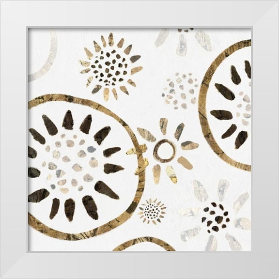 Isabelle Z 12x12 White Modern Wood Framed Museum Art Print Titled - Garden of Gold I