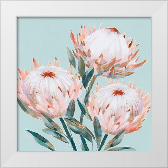 Isabelle Z 12x12 White Modern Wood Framed Museum Art Print Titled - King Protea II Mint Version