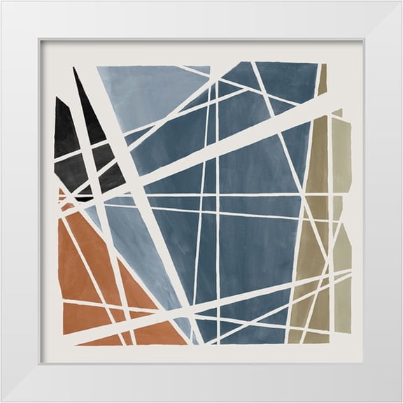 Isabelle Z 12x12 White Modern Wood Framed Museum Art Print Titled - Pieces Together I