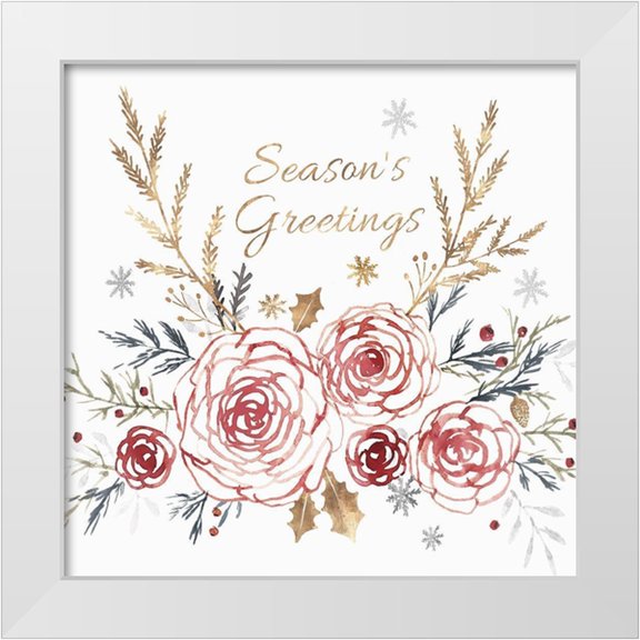 Isabelle Z 12x12 White Modern Wood Framed Museum Art Print Titled - Seaons Greetings