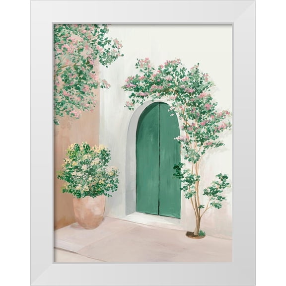 Isabelle Z 12x14 White Modern Wood Framed Museum Art Print Titled - Flowers to Welcome you Home II