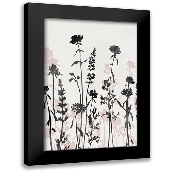 Isabelle Z 13x18 Black Modern Framed Museum Art Print Titled - Wildflower Blooming Garden II
