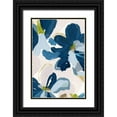 thumbnail image 1 of Isabelle Z 13x18 Black Ornate Wood Framed with Double Matting Museum Art Print Titled - Cobalt Florals I, 1 of 4