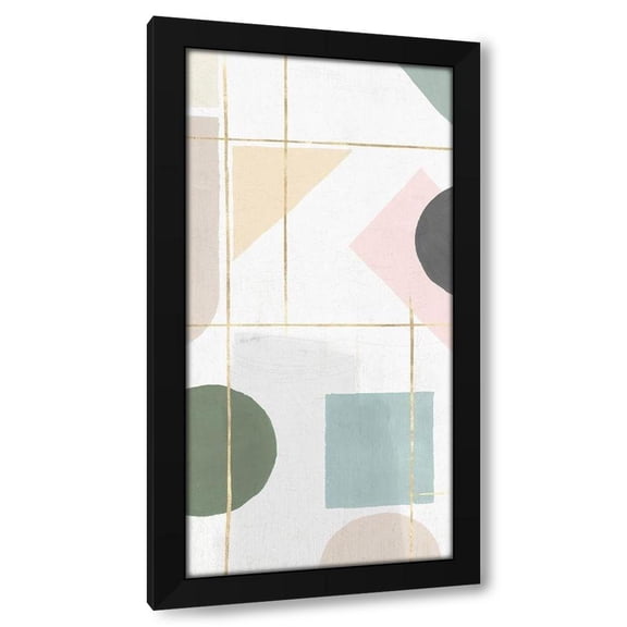 Isabelle Z 14x24 Black Modern Wood Framed Wall Art Titled - Unity I
