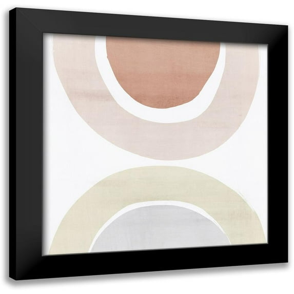 Isabelle Z 15x15 Black Modern Framed Museum Art Print Titled - Bend of Colors I