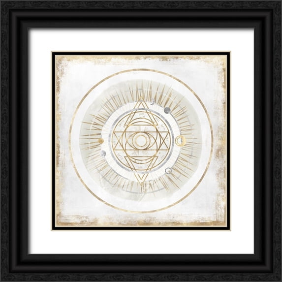 Isabelle Z 15x15 Black Ornate Wood Framed with Double Matting Museum Art Print Titled - Golden Galaxy III