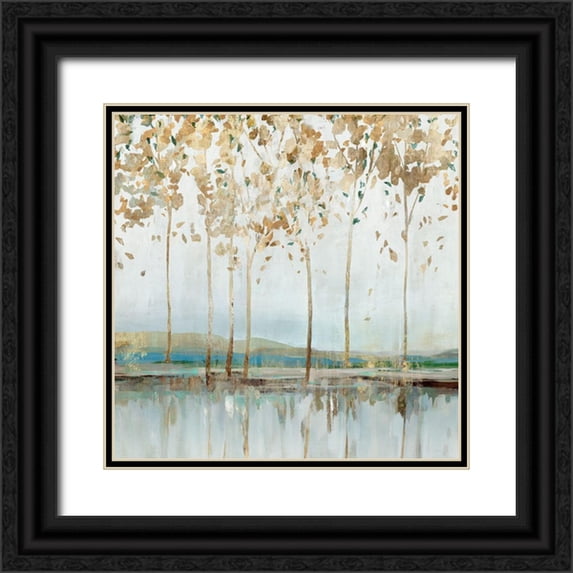 Isabelle Z 15x15 Black Ornate Wood Framed with Double Matting Museum Art Print Titled - River Breath I