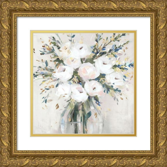 Isabelle Z 15x15 Gold Ornate Wood Framed with Double Matting Museum Art Print Titled - Ever Ours II