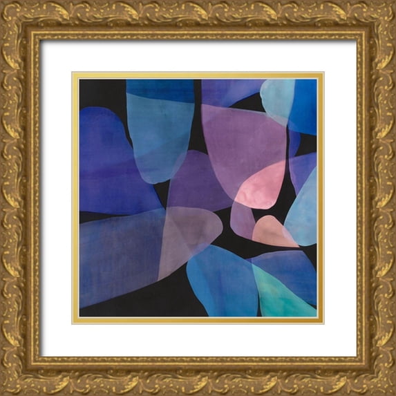 Isabelle Z 15x15 Gold Ornate Wood Framed with Double Matting Museum Art Print Titled - Overlays II