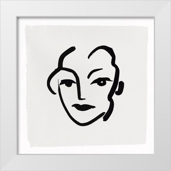 Isabelle Z 15x15 White Modern Wood Framed Museum Art Print Titled - The Mirror I