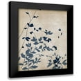 thumbnail image 1 of Isabelle Z 15x18 Black Modern Framed Museum Art Print Titled - Indigo leaves Touch II, 1 of 5