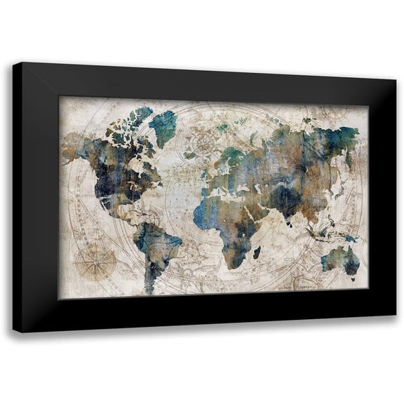 Isabelle Z 18x13 Black Modern Framed Museum Art Print Titled - Celestial Map