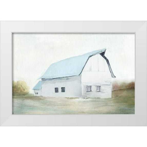 Isabelle Z 18x13 White Modern Wood Framed Museum Art Print Titled - By the Barn II