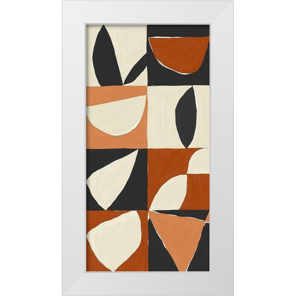 Isabelle Z 18x32 White Modern Wood Framed Museum Art Print Titled - Mayan Pattern II