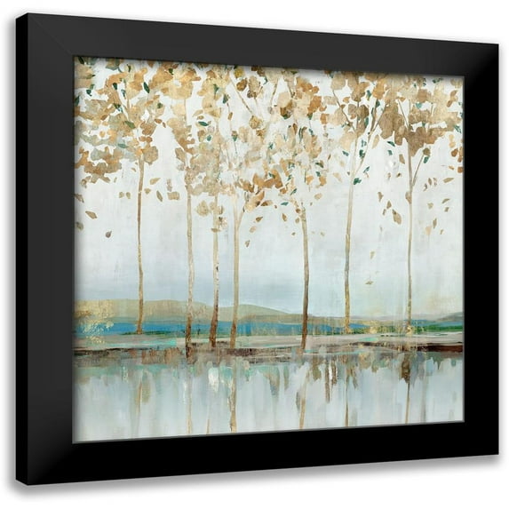 Isabelle Z 20x20 Black Modern Framed Museum Art Print Titled - River Breath I