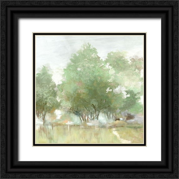 Isabelle Z 20x20 Black Ornate Wood Framed with Double Matting Museum Art Print Titled - Light Air
