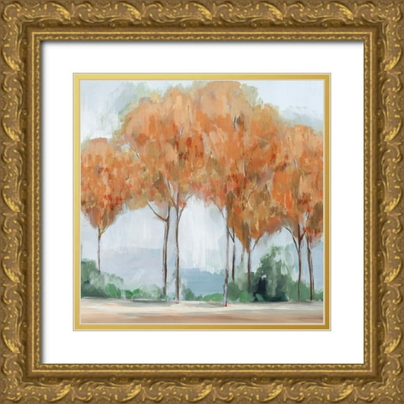 Isabelle Z 20x20 Gold Ornate Wood Framed with Double Matting Museum Art Print Titled - Coral Forest