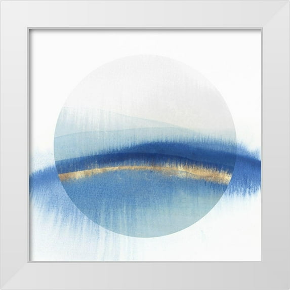 Isabelle Z 20x20 White Modern Wood Framed Museum Art Print Titled - Indigo Eclipse I