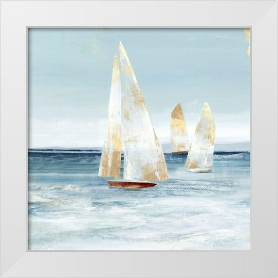 Isabelle Z 20x20 White Modern Wood Framed Museum Art Print Titled - Mainsail II
