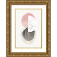thumbnail image 1 of Isabelle Z 23x32 Gold Ornate Wood Framed with Double Matting Museum Art Print Titled - Blushing Geo I, 1 of 4
