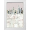thumbnail image 1 of Isabelle Z 23x32 White Modern Wood Framed Museum Art Print Titled - Blushing Manhattan Map II, 1 of 4