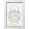 thumbnail image 1 of Isabelle Z 23x32 White Modern Wood Framed Museum Art Print Titled - Gold Hamsa I, 1 of 4