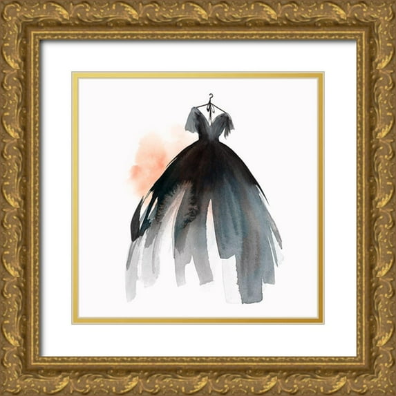Isabelle Z 26x26 Gold Ornate Wood Framed with Double Matting Museum Art Print Titled - Little Black Dress II