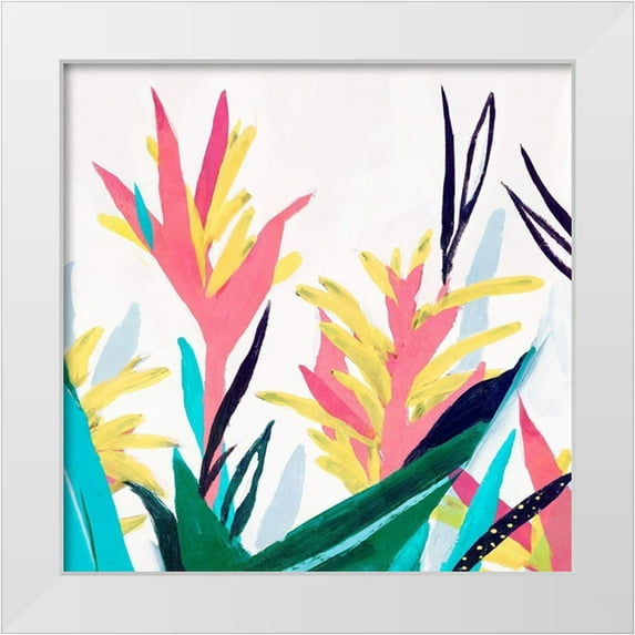 Isabelle Z 26x26 White Modern Wood Framed Museum Art Print Titled - Alpinia II