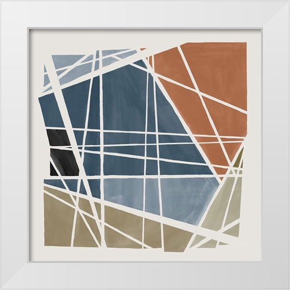 Isabelle Z 26x26 White Modern Wood Framed Museum Art Print Titled - Pieces Together II